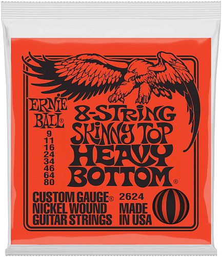 Ernie Ball 2624 (9-80) Комплект струн для 8-струнной электрогитары.